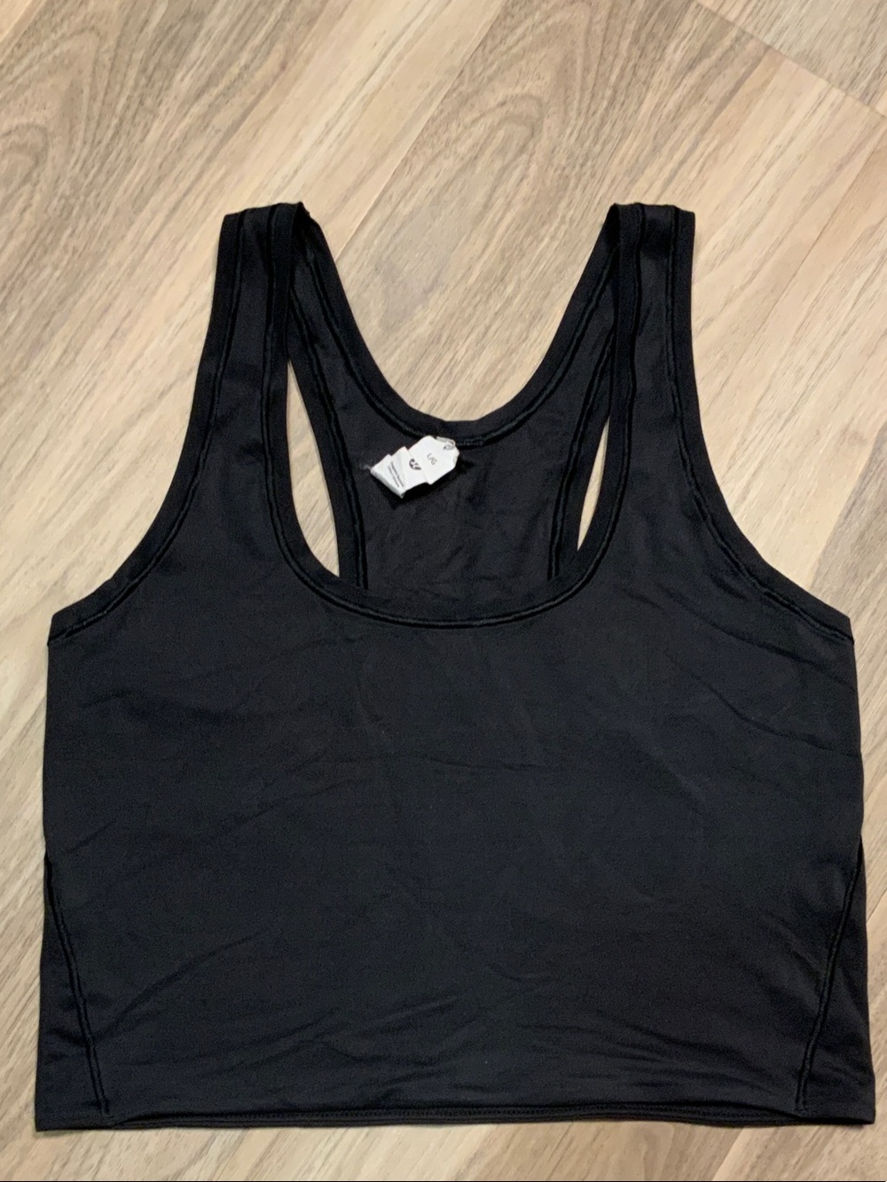 lululemon athletica Black Racerback Crop Tank